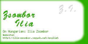 zsombor ilia business card